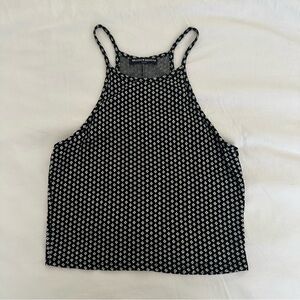 EUC Brandy Melville Cropped Tank Top - Black and White
